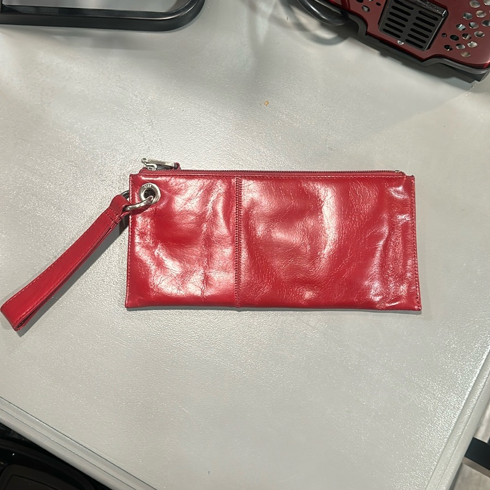 Hobo red large wristlet new without tags